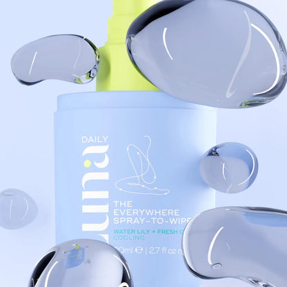 Luna Daily The Everywhere Spray-To-Wipe: Cooling Body Mist & pH-Balanced Feminine Care (80ml)