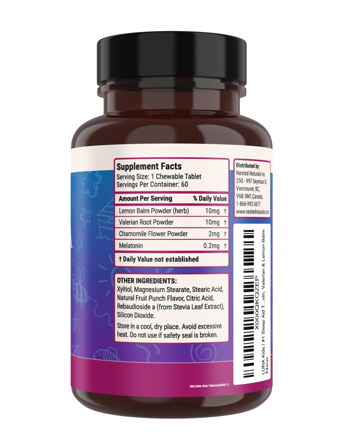 Luna Kids Sleep Aid Tablets for Children 4+ | Nested Naturals