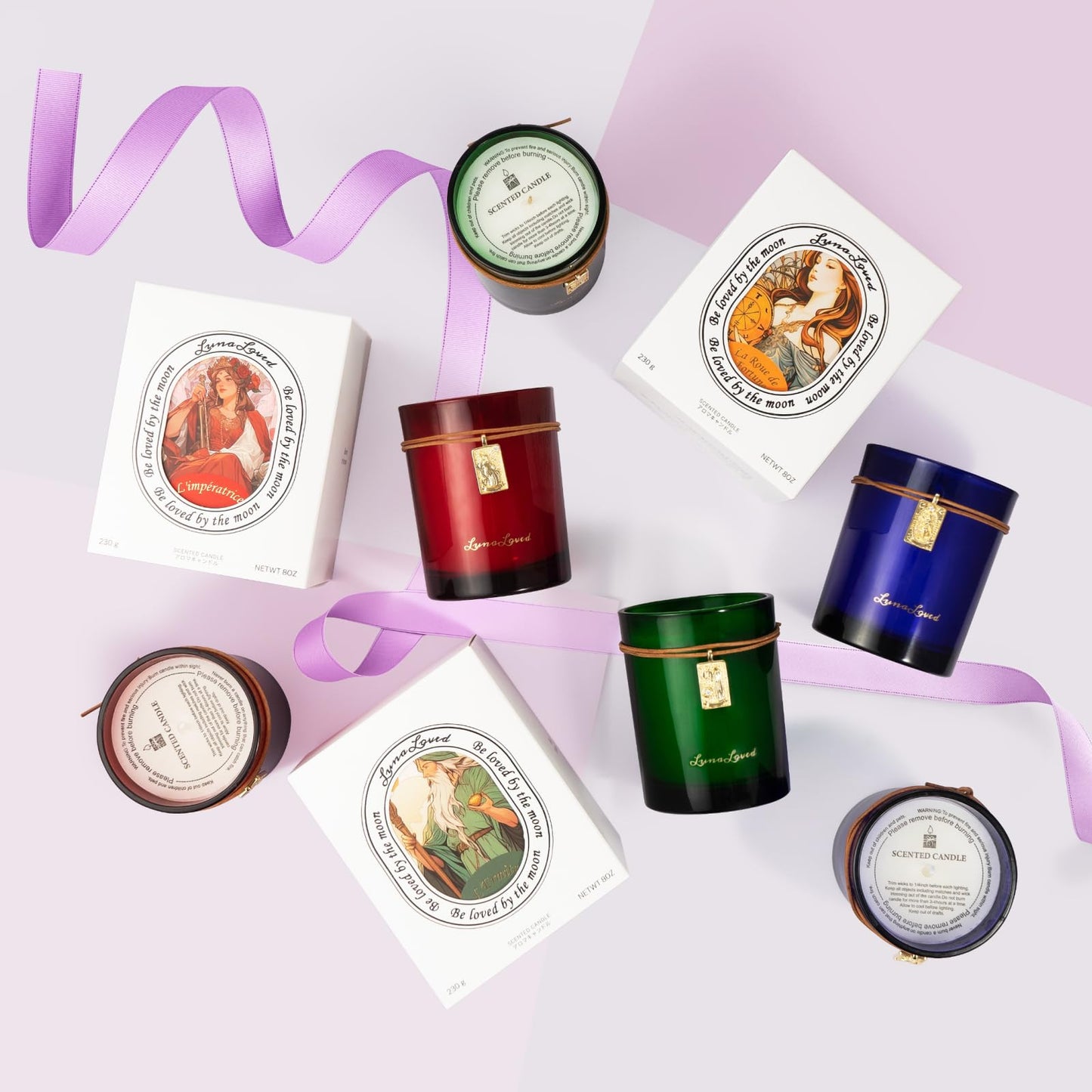 LunaLoved The Empress Rose Oud Soy Candle – Tarot-Inspired Scent, 230g
