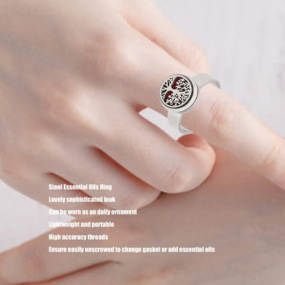 Luqeeg Aromatherapy Finger Ring | Stainless Steel Essential Oil Diffuser Ring for Women