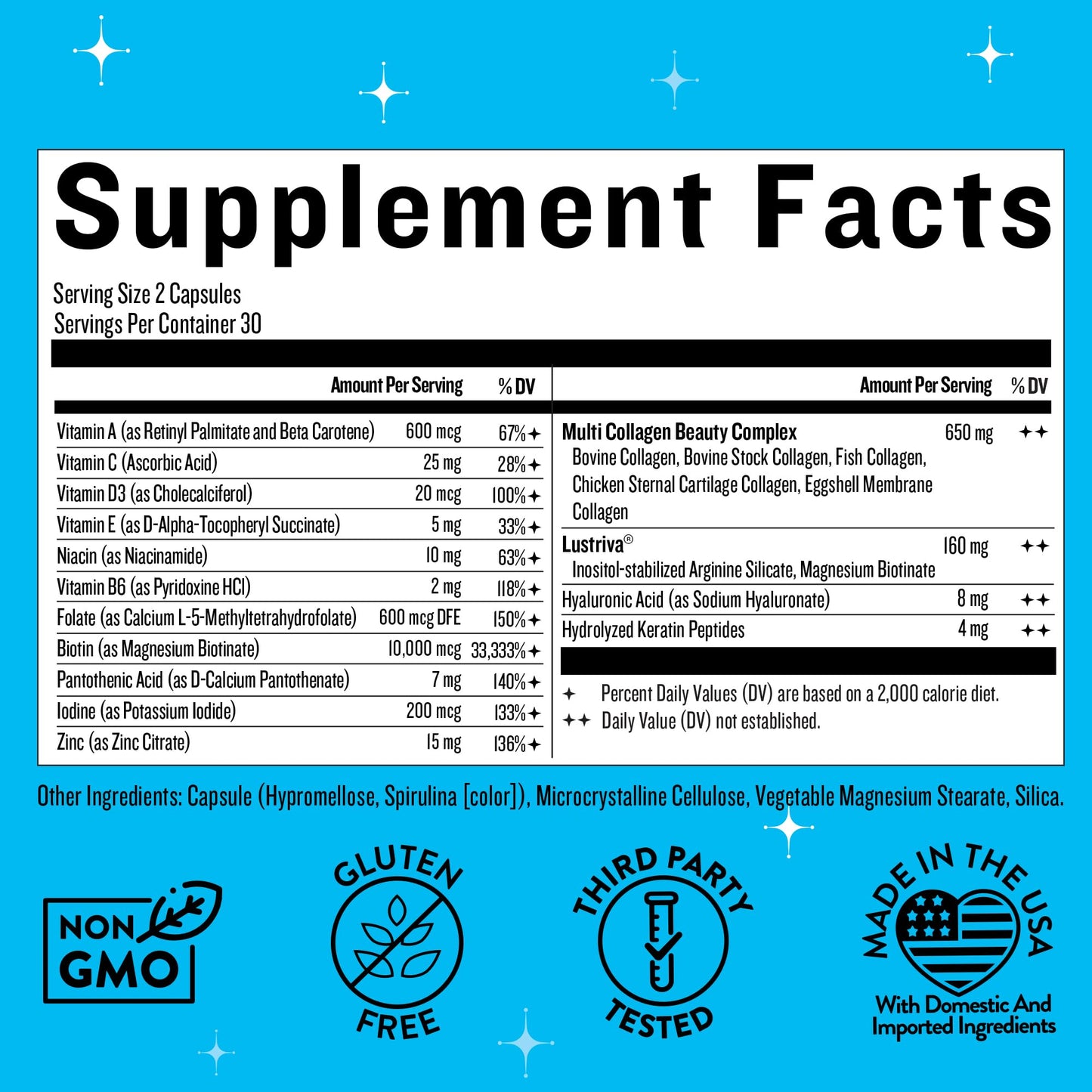 Hair Growth Vitamins for Women – Biotin, Collagen & Lustriva | Mane Event