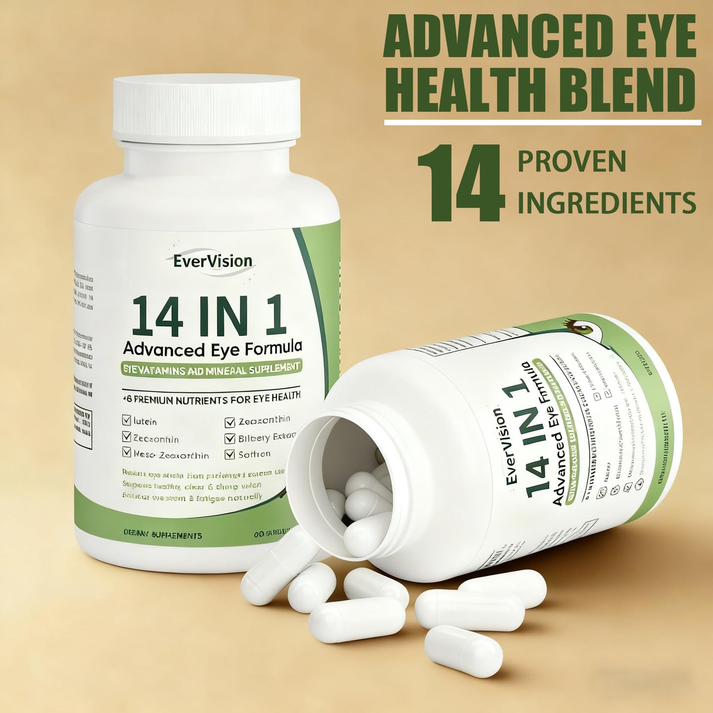 EVERVISION 14-in-1 Eye Formula - Vitamin & Mineral Eye Supplement (60ct)