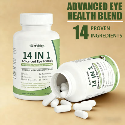 EVERVISION 14-in-1 Eye Formula - Vitamin & Mineral Eye Supplement (60ct)
