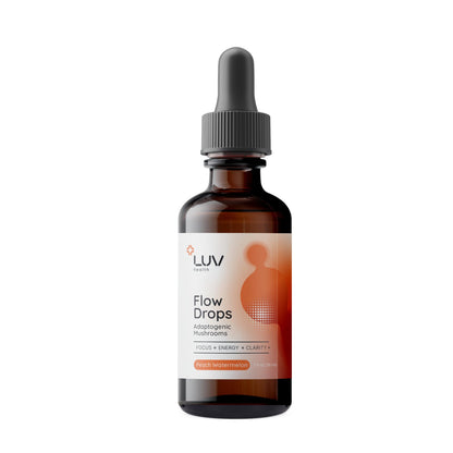 LUV health Flow Drops – Energy, Focus & Immune Support (Vegan, Made in USA)