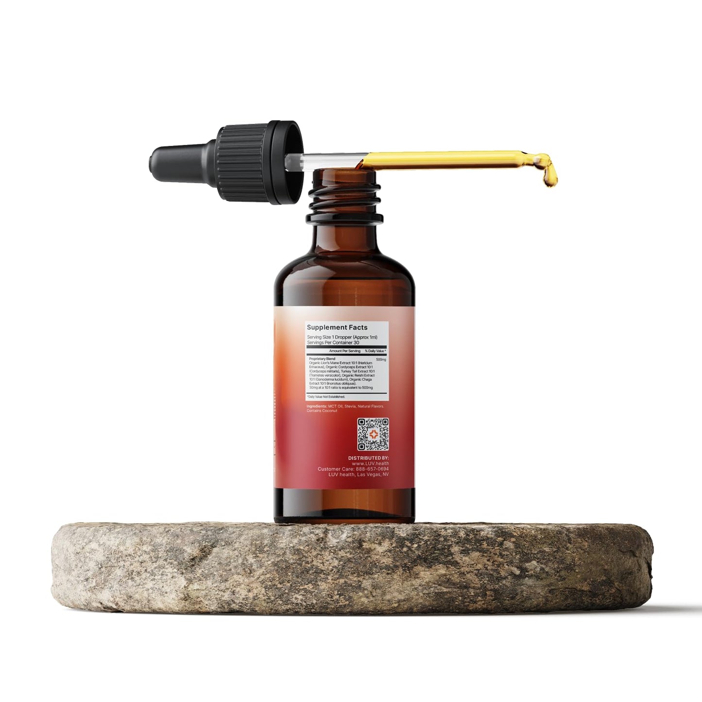 LUV health Flow Drops – Energy, Focus & Immune Support (Vegan, Made in USA)