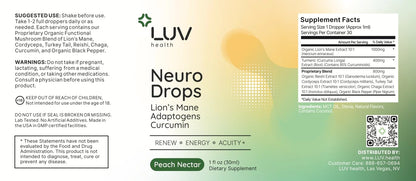 LUV Health Neuro Drops – Nerve & Joint Support with Organic Adaptogens