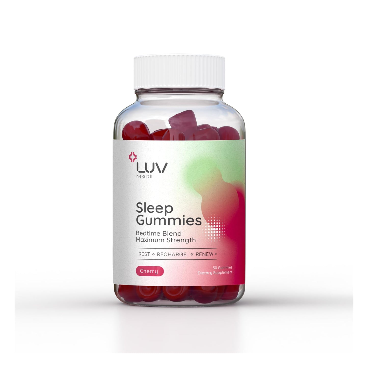 LUV health Sleep Gummies – Natural Sleep Aid with Magnesium, L-Theanine, Melatonin (30 count)