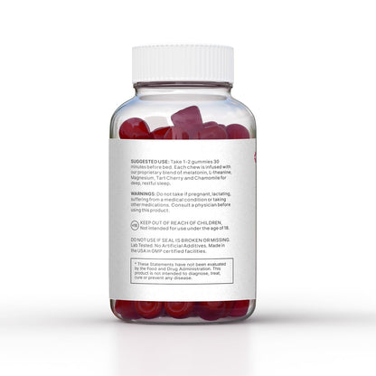 LUV health Sleep Gummies – Natural Sleep Aid with Magnesium, L-Theanine, Melatonin (30 count)