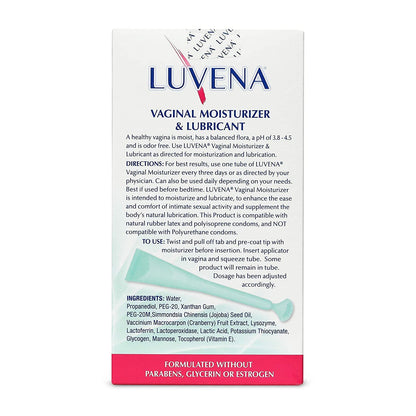 Luvena Moisturizer – Vaginal Moisturizer & Menopause Support (2 Pack) – Water Based, Paraben & Glycerin Free