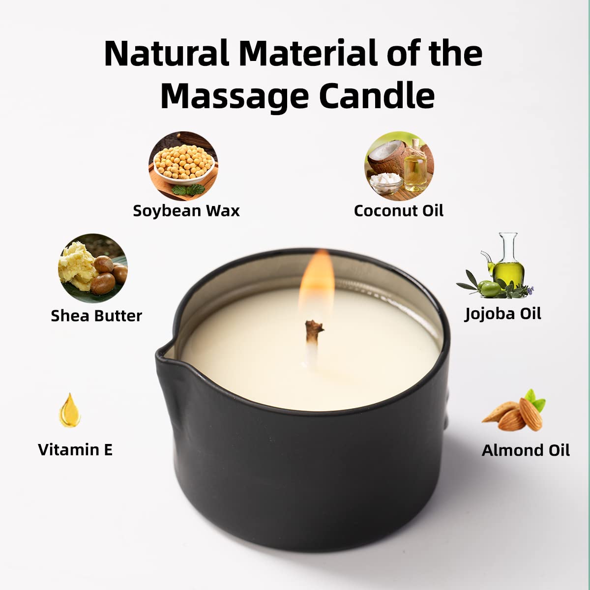 LUXMASA Soybean Massage Candle for Couples - Pomegranate, 6.35 oz