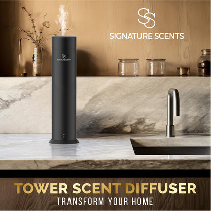Luxury Waterless Essential Oil Diffuser with Bluetooth App Control (1000 sq ft) – Black
