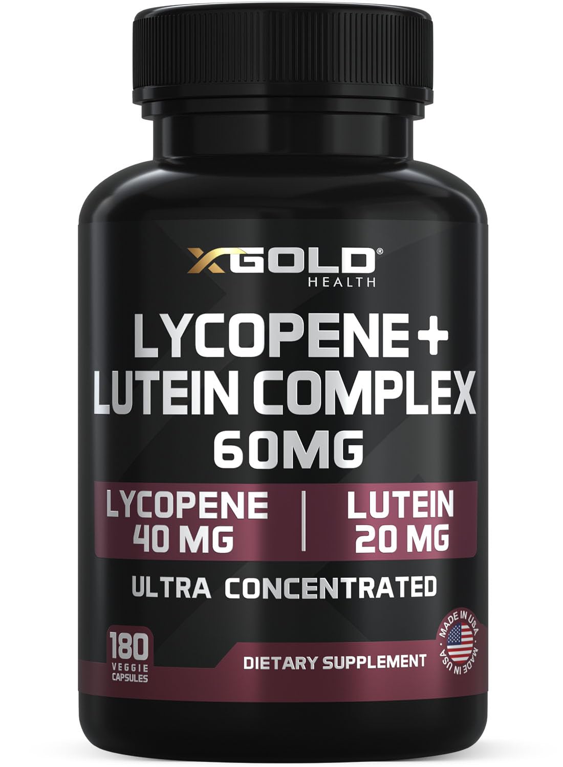 Lycopene + Lutein 60mg for Eye Health | Vision Support | Made in USA
