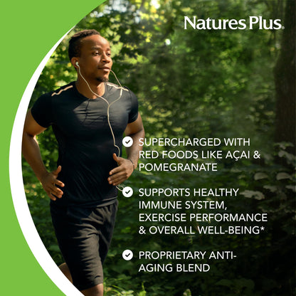 NaturesPlus Source of Life RED Multivitamin Liquid - 30 oz | Energy, Immune Support, Vegetarian & Gluten Free