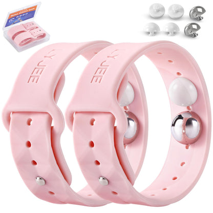 LYJEE Motion Sickness Bands – Adjustable Acupressure Nausea Wristbands for Pregnancy & Travel