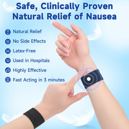 LYJEE Motion Sickness Bracelets – Nausea Relief for Travel (Adults & Kids)