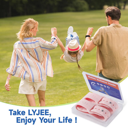 LYJEE Motion Sickness Bands – Adjustable Acupressure Nausea Wristbands for Pregnancy & Travel