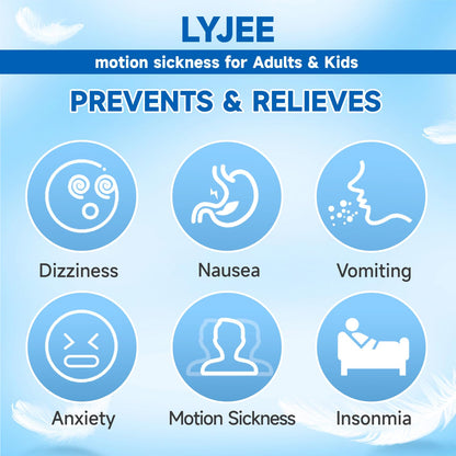 LYJEE Motion Sickness Bands - Adjustable Acupressure Wristbands for Nausea, Morning Sickness & Anxiety | Dark Blue