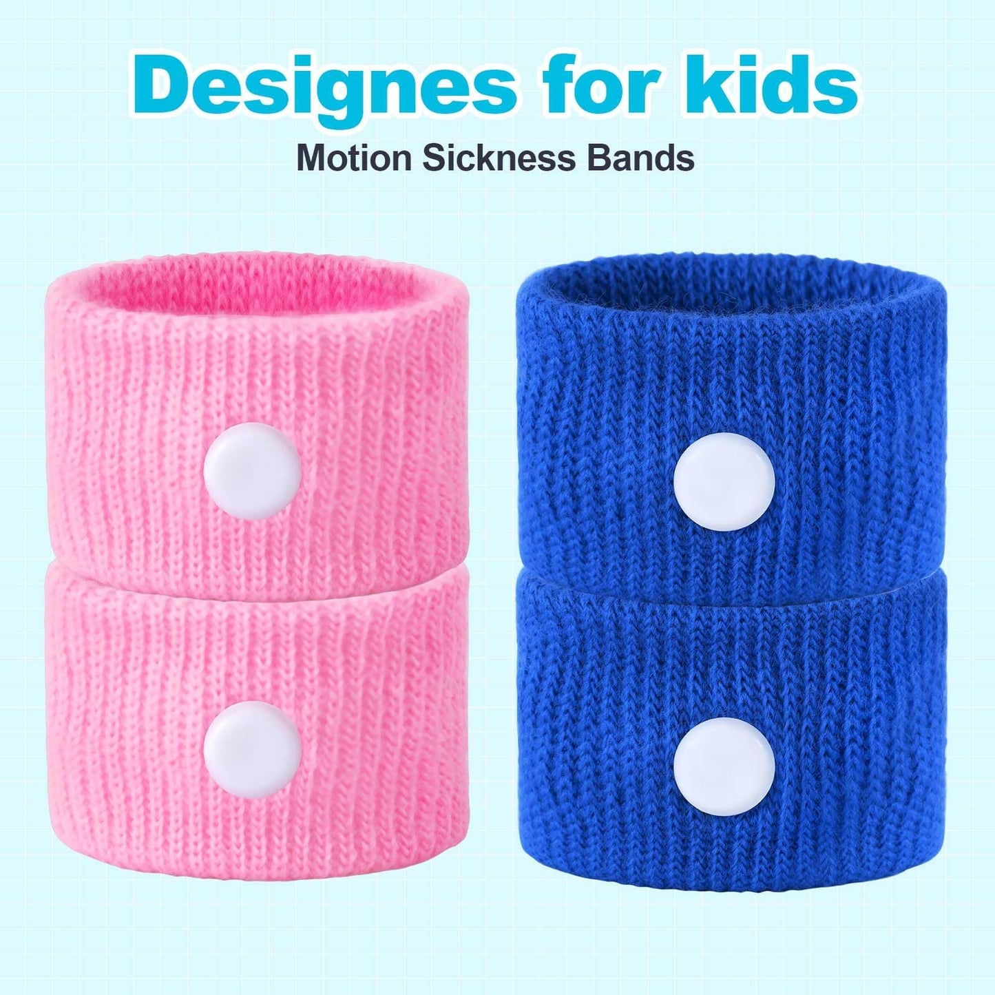 LYJEE Motion Sickness Bracelets – Nausea Relief Bands for Adults & Kids