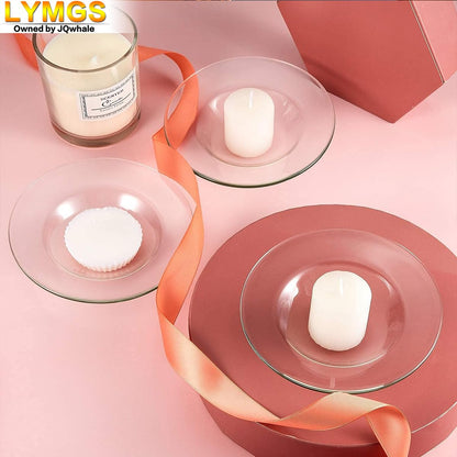 LYMGS 4.5 Inch Replacement Oil Warmer Dish – Glass Round 115mm Wax Melt Warmer Plate, 1 Pack