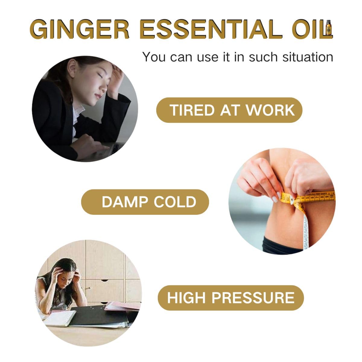 Ginger Essential Oil 10ml - Lymphatic Drainage Massage | Detox & Circulation