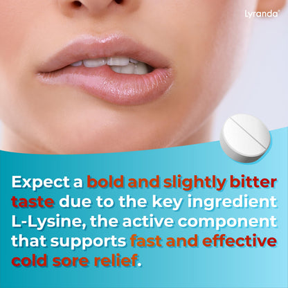 Lyranda® Lysine Cold Sore Treatment - Chewable L-Lysine Tablets, Faster Absorption