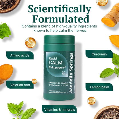 Anti Stress Supplements – 30 Count Capsules | Calming Pills for Adults