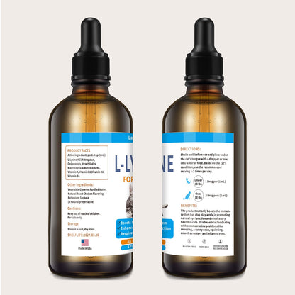 2PCS Lysine for Cats – Immune Support, L-Lysine Supplement for Feline Respiratory Health