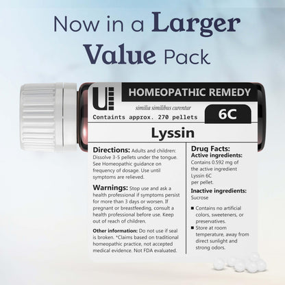 Lyssin (Hydrophobinum) 6C Homeopathic Remedy, 270 Pellets | Urenus