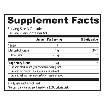 Zen Spirit Maca Root Capsules Gelatinized - Organic, Vegan, 500mg (180 Pills)