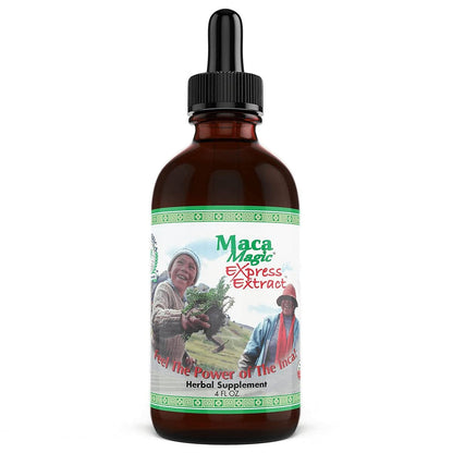 Maca Magic Express Energy Liquid Extract 4oz – Organic Peruvian Maca (Black Red Purple Yellow)