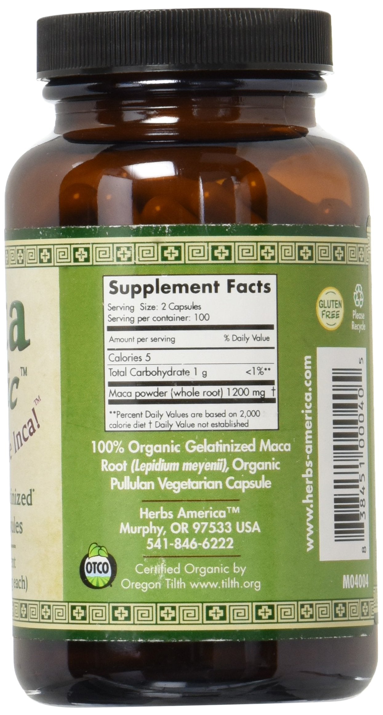 Maca Magic Organic Capsules - 200 Count