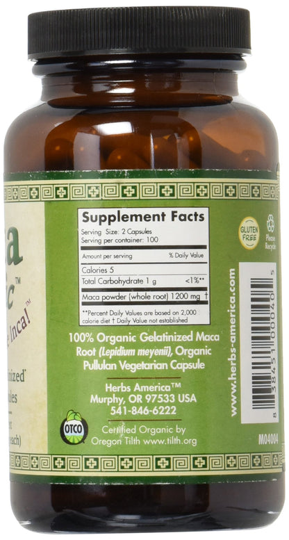 Maca Magic Organic Capsules - 200 Count