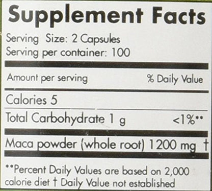 Maca Magic Organic Capsules - 200 Count