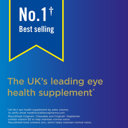 Macu Shield Gold 90 Capsules | Eye Health Supplement with Lutein, Zeaxanthin & Meso-zeaxanthin