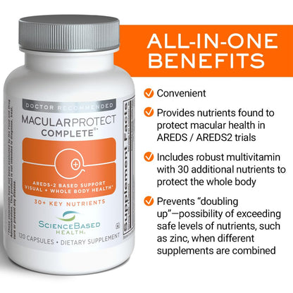 ScienceBased Health MacularProtect Complete – AREDS 2 Eye Health Capsule, 120 Capsules