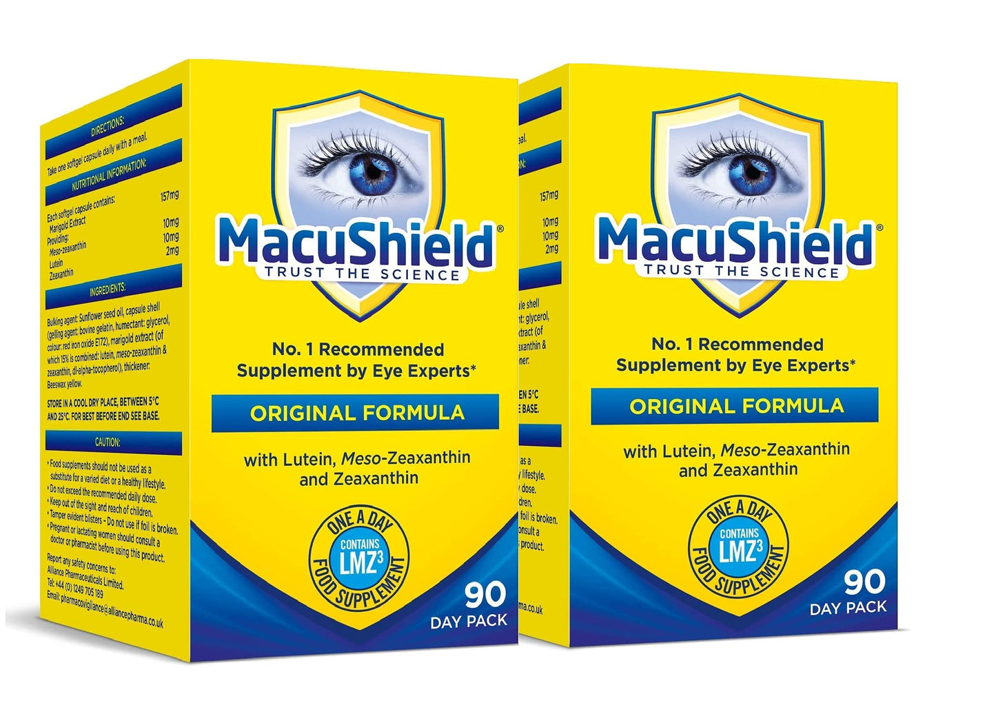 MacuShield Macushield Capsules – 90 Caps (2 Pack) | Dietary Supplement