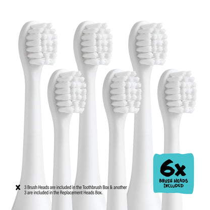 Made by Dentists Kids Electric Toothbrush Shark Design – 2+ Years, Rechargeable, 6 Replacement Heads