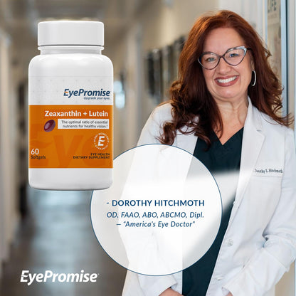 EyePromise Zeaxanthin + Lutein Eye Vitamin – 60 Softgels | Gluten-Free & Vegetarian