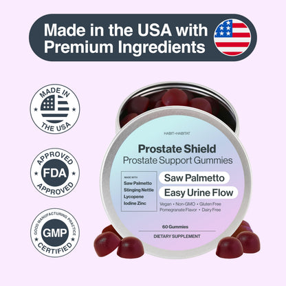 Prostate Shield Gummies - Men's Prostate Health with Saw Palmetto & Lycopene