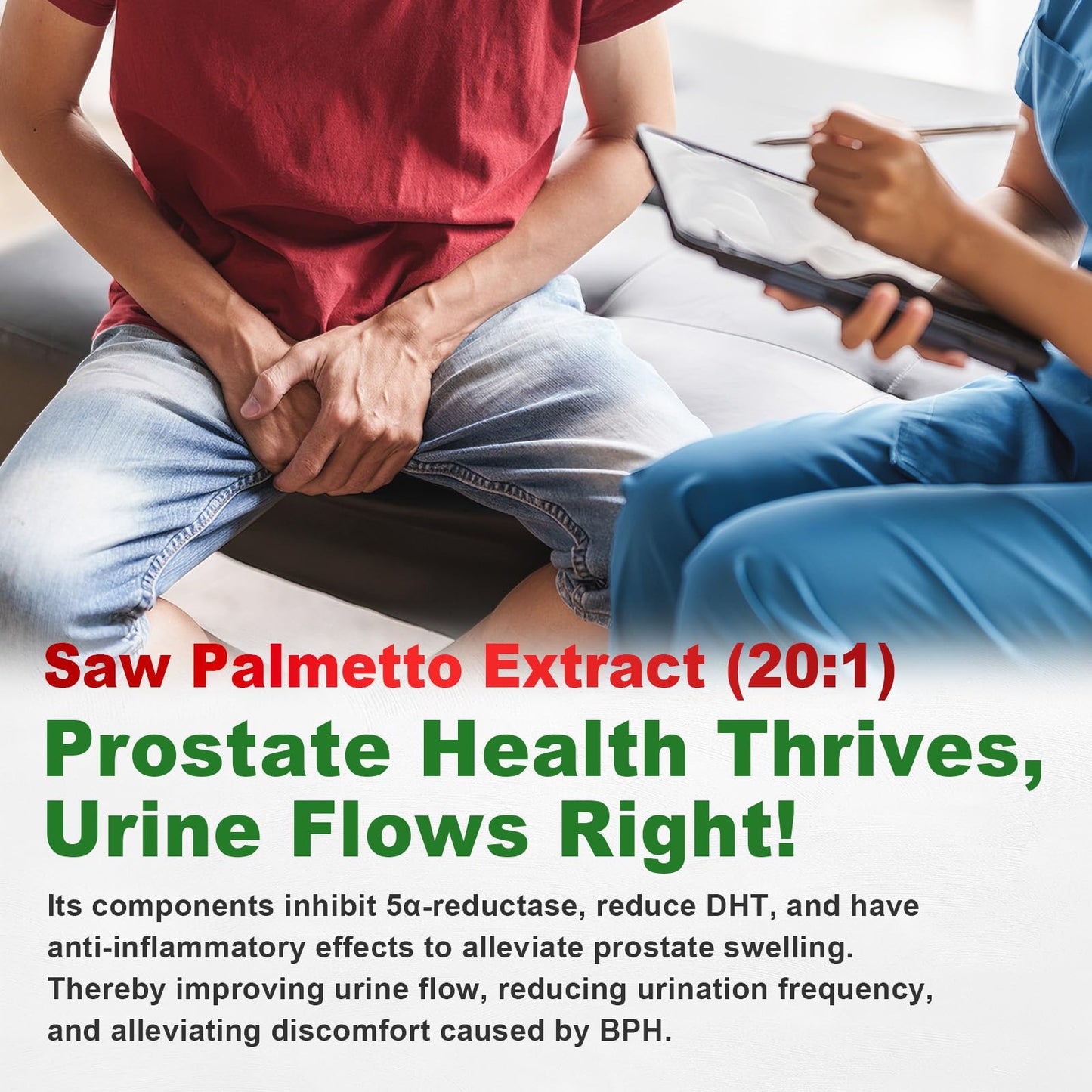 2 Pack Saw Palmetto Gummies for Men – DHT Blocker, Prostate Health & Hair Support, 120ct