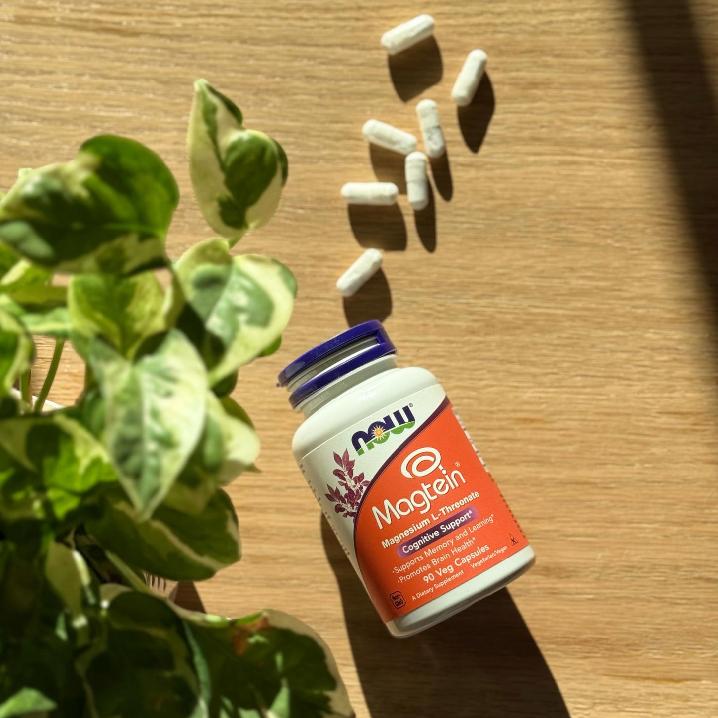 NOW Foods Magtein Magnesium L-Threonate – Cognitive Support, 90 Veg Capsules