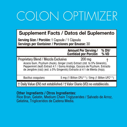 Yes You Can! Probiotics Colon Optimizer - Digestive Health, Ginger & Peppermint, 30 Capsules (2 Pack)