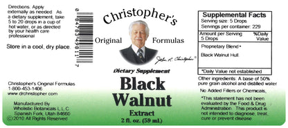 Christopher's Original Formulas Black Walnut Extract - 2 oz | Herbal Liquid Supplement