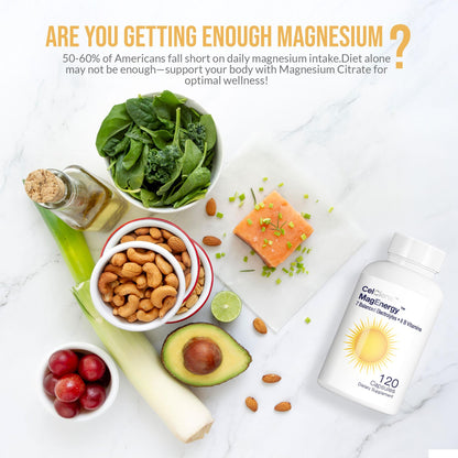 MagEnergy 7 Electrolytes + 8 Super B Vitamins | High Magnesium & Methyl B12