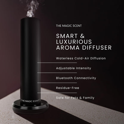 The Magic Scent Bluetooth Tower Diffuser - Waterless, Ultra-Quiet