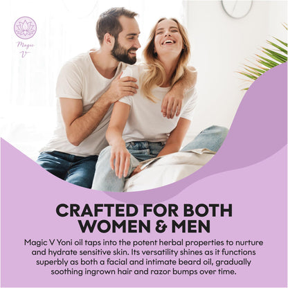 Magic V Yoni Oil for Women – Organic Vaginal Moisturizer, pH Balance & Odor Control, Strawberry Scent | Magic V Steam