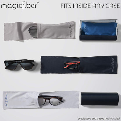MagicFiber Ultra-Soft Microfiber Glasses Pouch — 4-Color Pack with Built-in Cleaning Cloth