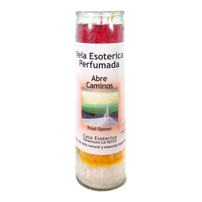 MAGICK SPACE Road Opener 7-Color Palm Wax Candle | Abre Caminos Spiritual Intention