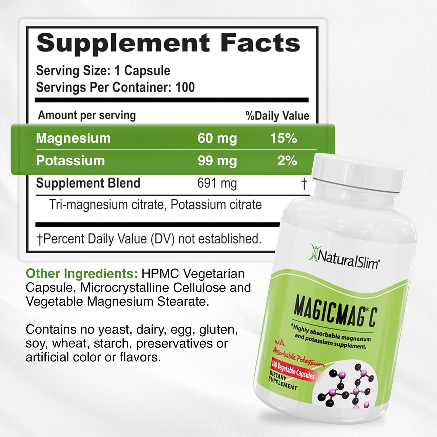 MagicMag C by NaturalSlim – Magnesium Citrate with Potassium for Sleep & Muscle Relaxation