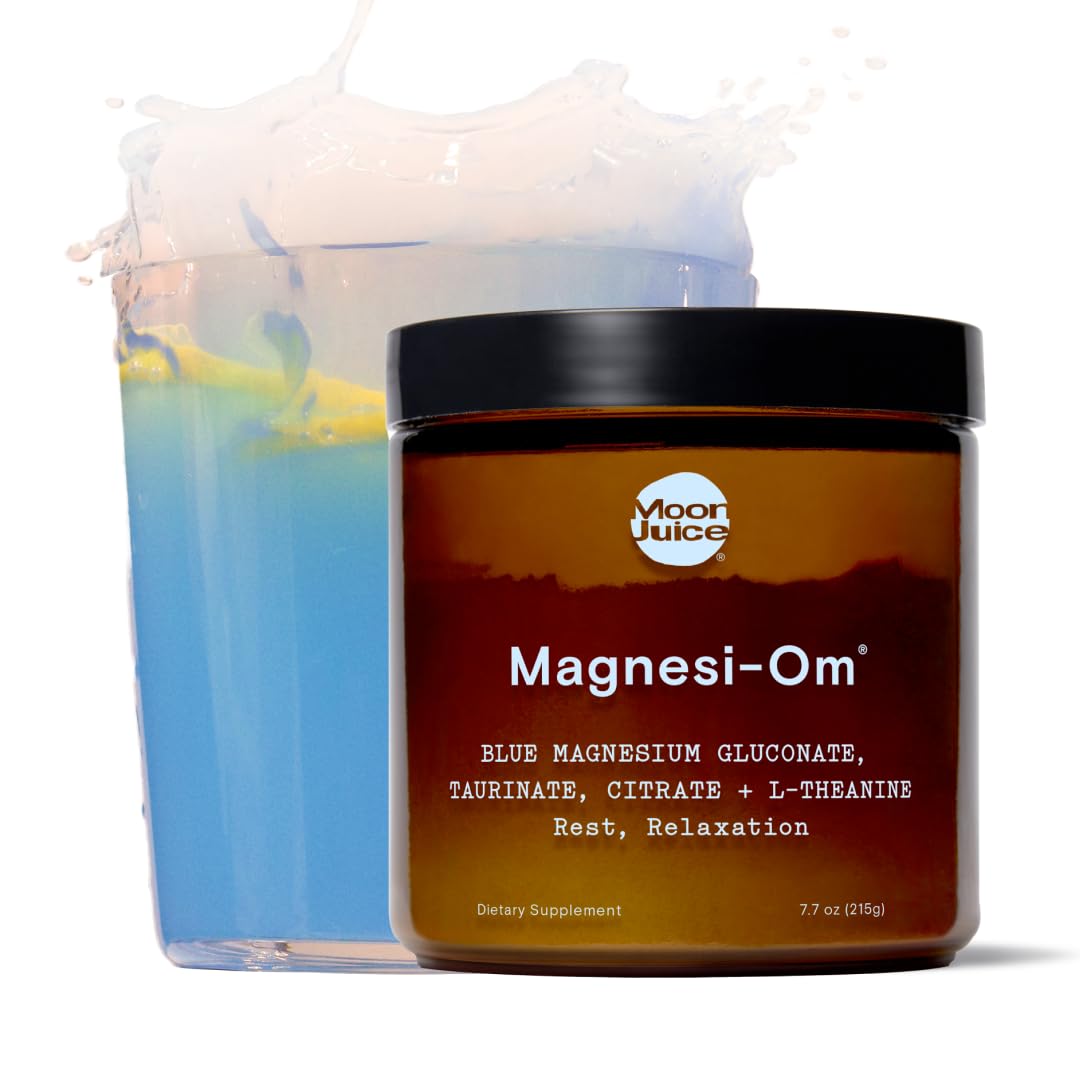 Moon Juice Magnesi-om Blue Lemon Jar – Big Mag 7.7 oz (55 Servings)